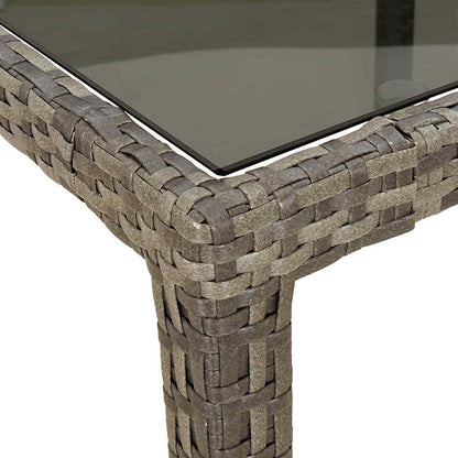 vidaXL Gartentisch Grau 250 x 100 x 75 cm Poly-Rattan