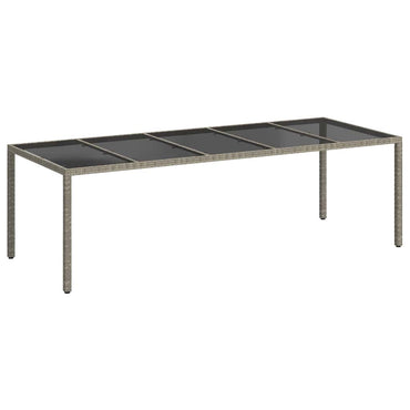 vidaXL Gartentisch Grau 250 x 100 x 75 cm Poly-Rattan