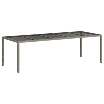 vidaXL Gartentisch Grau 250 x 100 x 75 cm Poly-Rattan