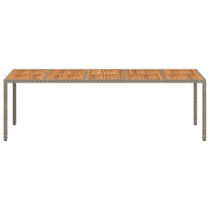 Gartentisch Grau 250 x 100 x 75 cm Poly-Rattan