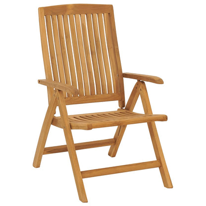 vidaXL Gartenstühle 2 Stk. Verstellbar Massivholz Teak