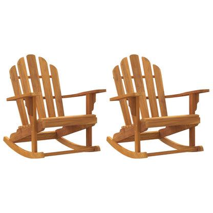 vidaXL Chaises à bascule Adirondack 2 pcs 79x100x103 cm Bois de teck massif