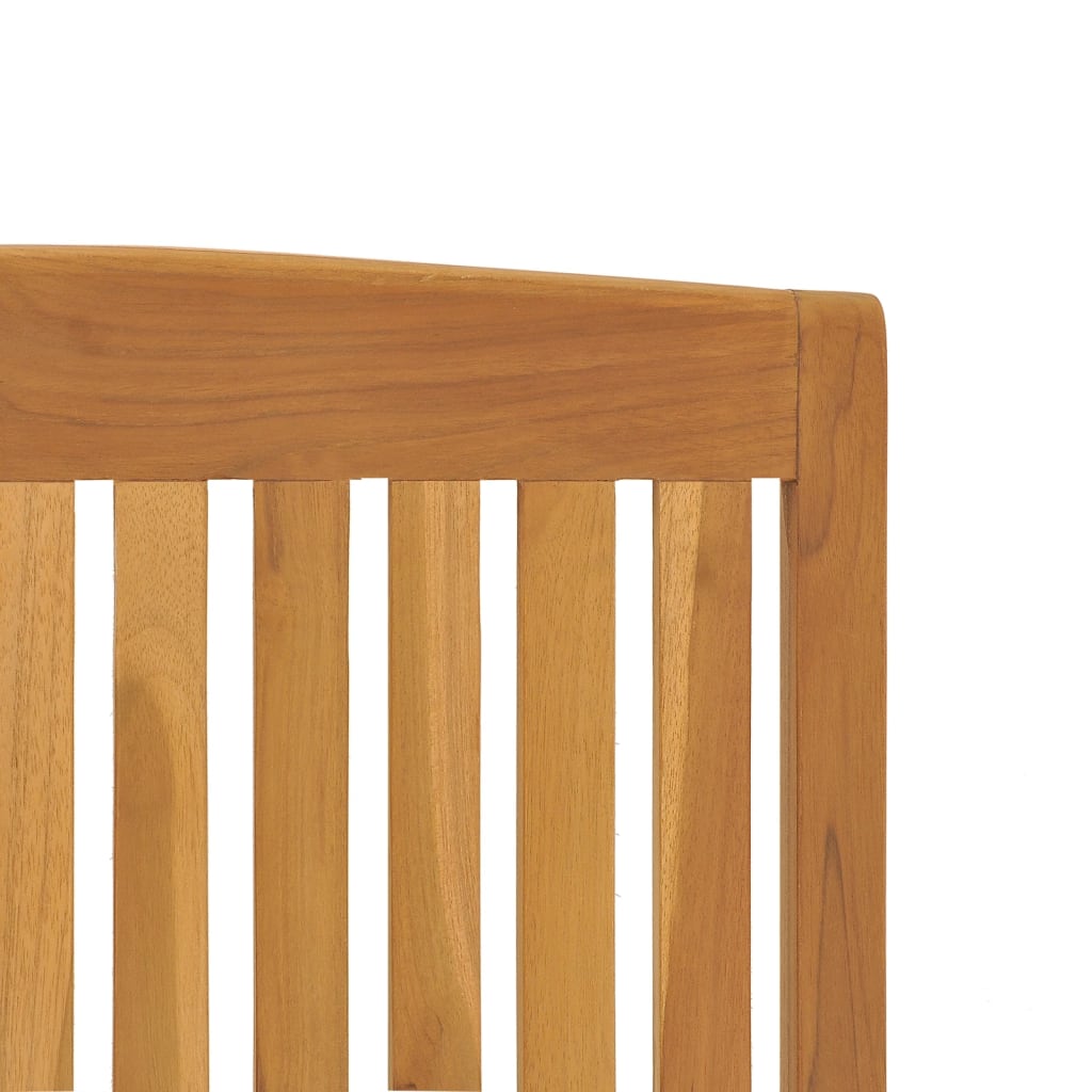 vidaXL Gartenstühle 4 Stk. Verstellbar Massivholz Teak