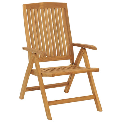 vidaXL Gartenstühle 8 Stk. Verstellbar Massivholz Teak