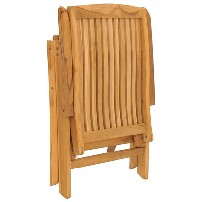 vidaXL Gartenstühle 8 Stk. Verstellbar Massivholz Teak