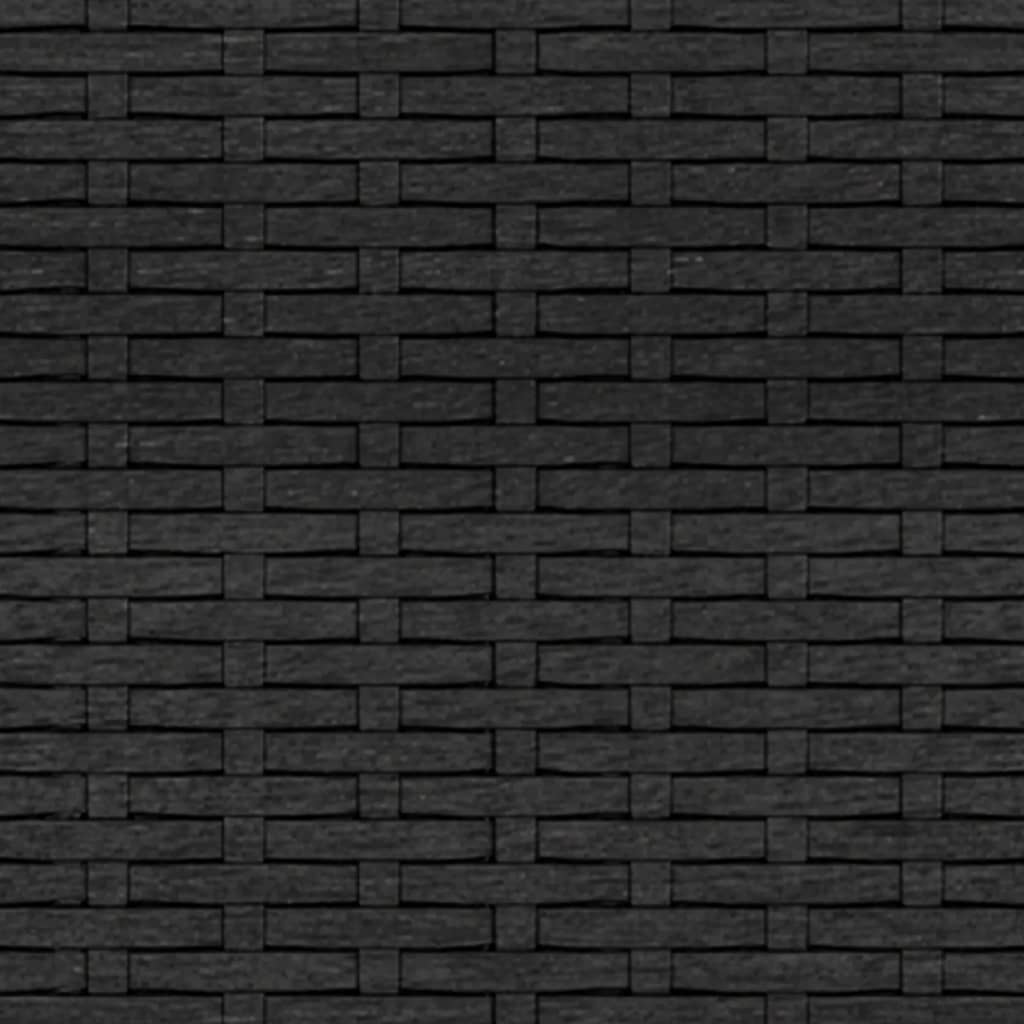 vidaXL Canapés centraux de jardin avec coussins 2 pcs Noir Résine tressée
