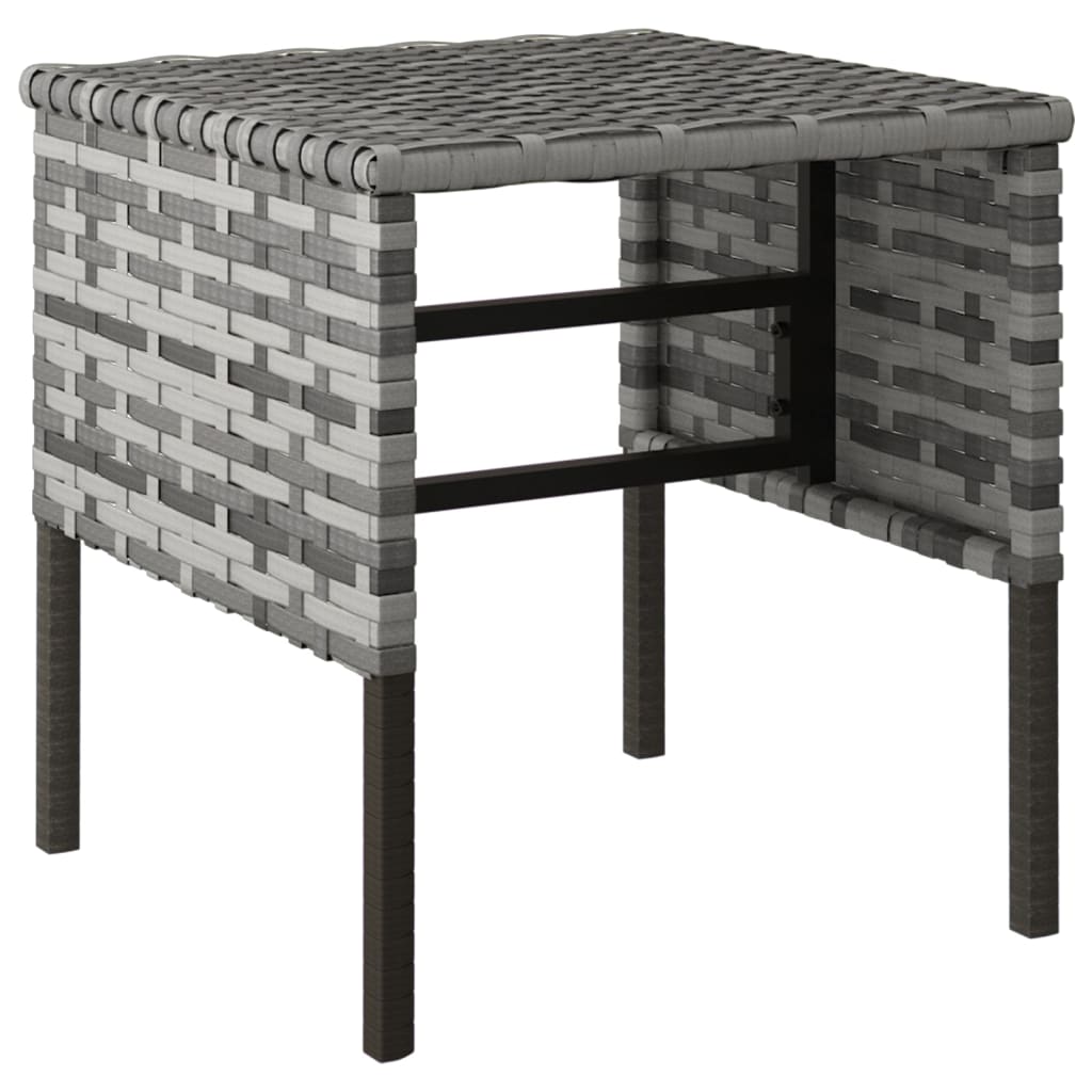 vidaXL Tabourets de jardin avec coussins 4 pcs Gris Résine tressée