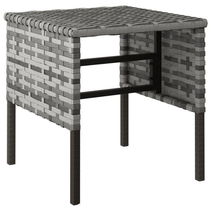vidaXL Tabourets de jardin avec coussins 4 pcs Gris Résine tressée