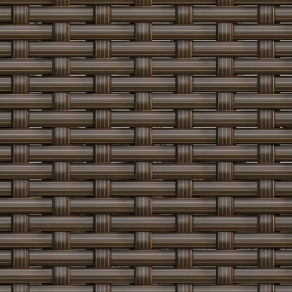 2-tlg. Garten-Lounge-Set mit Kissen Braun Poly Rattan