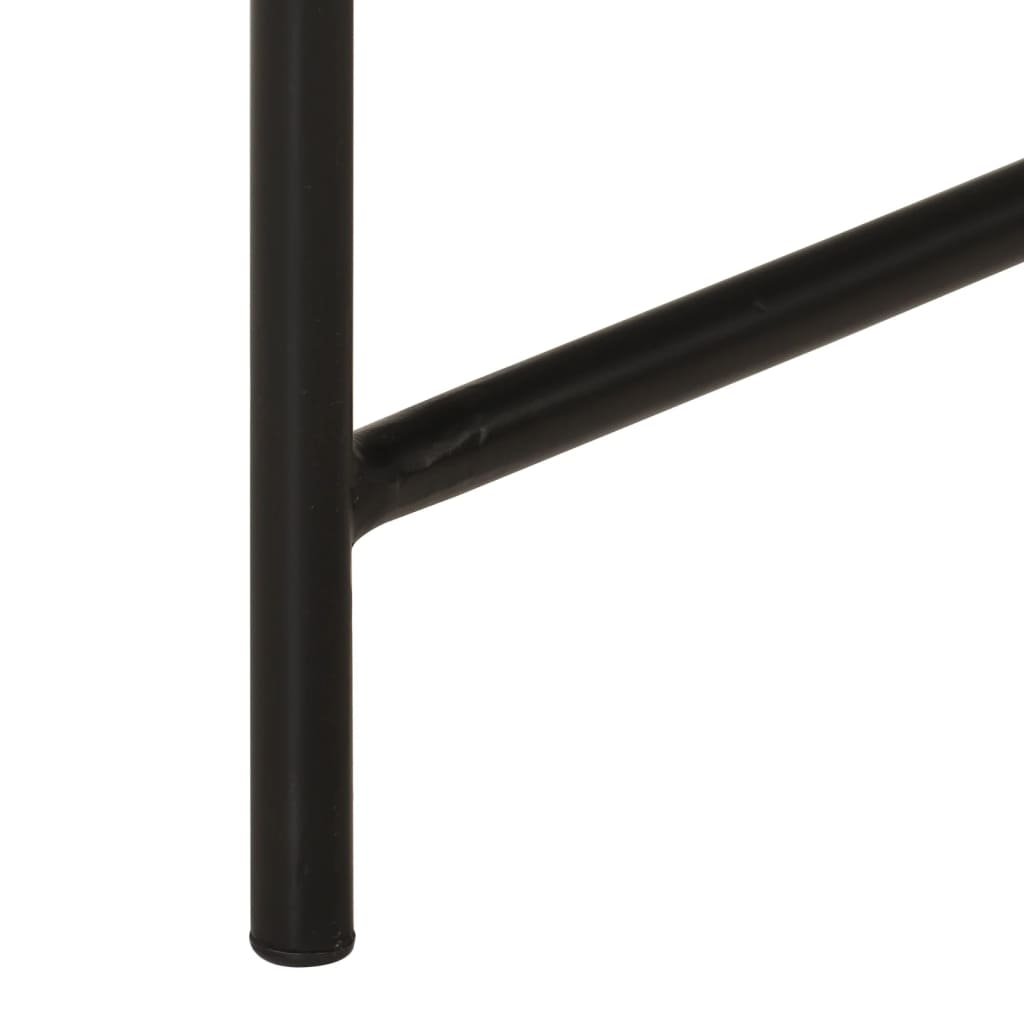 vidaXL Couchtische 2 Stk. Messing und Metall Schwarz