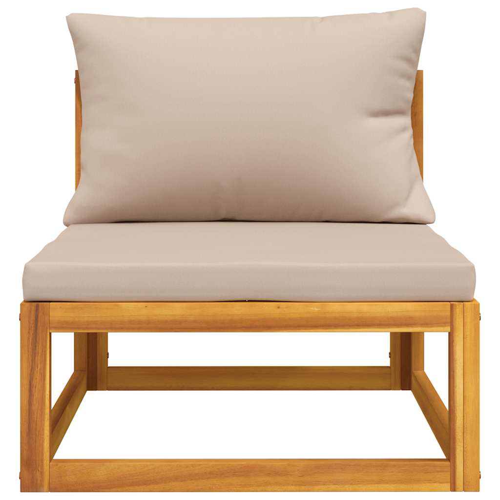 vidaXL Ensemble de canapés de jardin 2 pcs avec coussins Bois d'acacia massif
