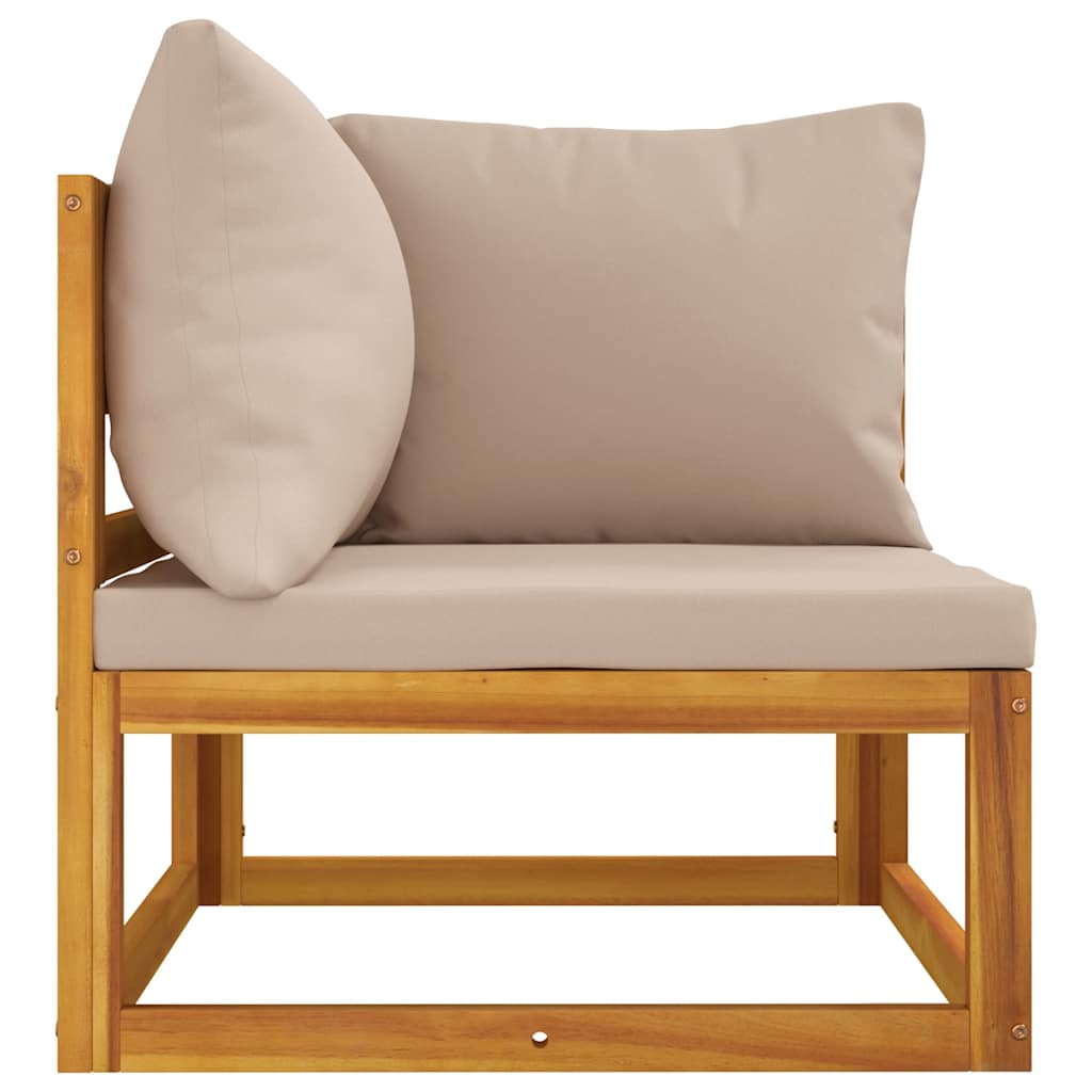 vidaXL Ensemble de canapés de jardin 2 pcs avec coussins Bois d'acacia massif