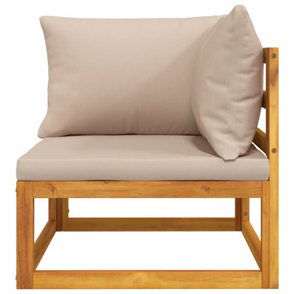 vidaXL Ensemble de canapés de jardin 2 pcs avec coussins Bois d'acacia massif