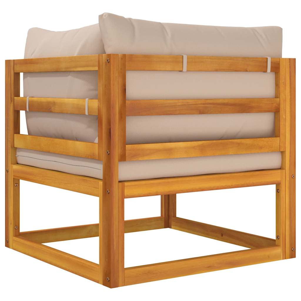 vidaXL Ensemble de canapés de jardin 2 pcs avec coussins Bois d'acacia massif