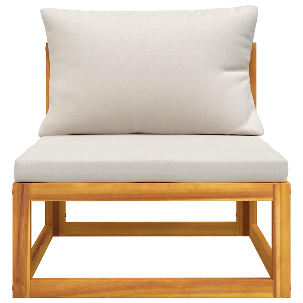 vidaXL Ensemble de canapés de jardin 2 pcs avec coussins Bois d'acacia massif