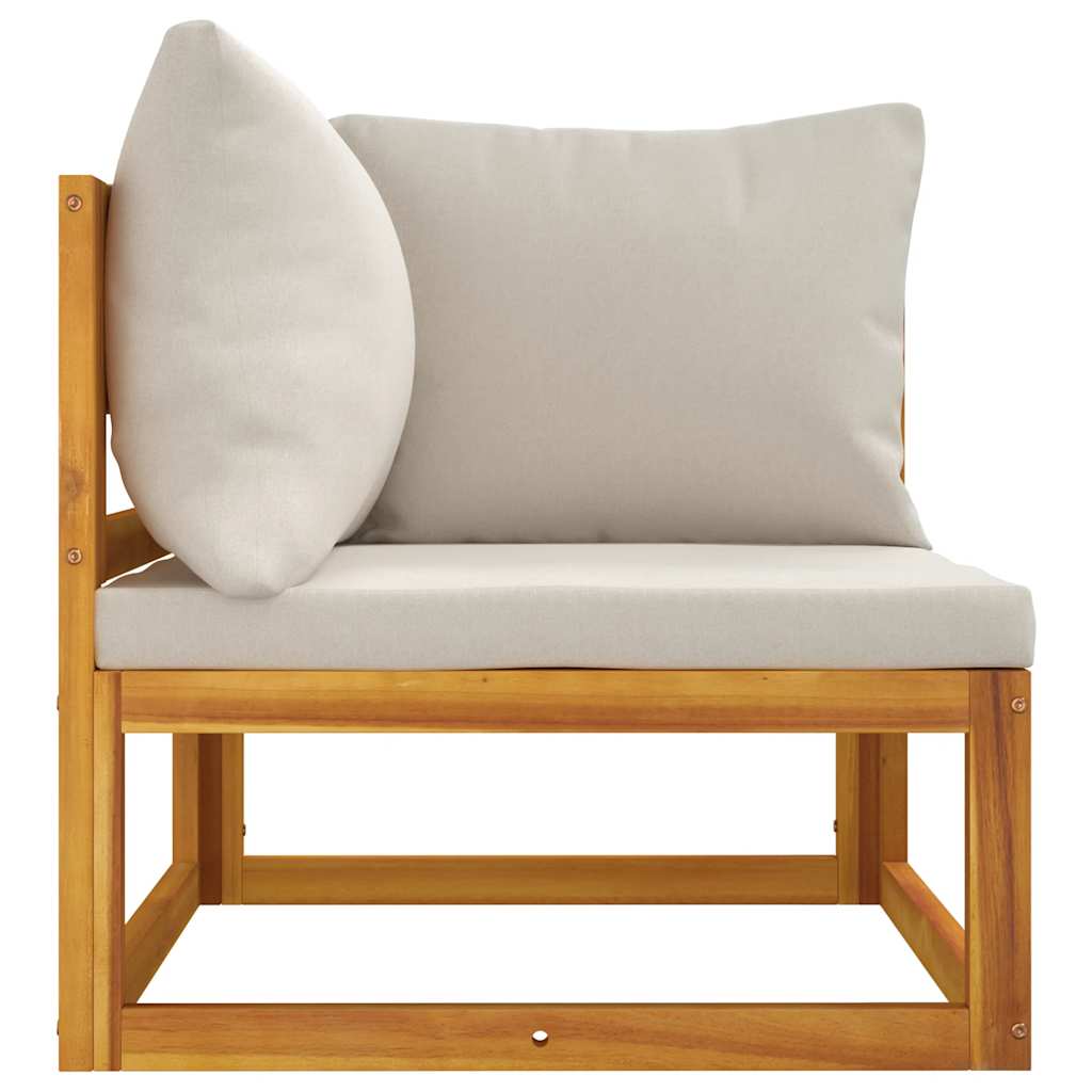 vidaXL Ensemble de canapés de jardin 2 pcs avec coussins Bois d'acacia massif