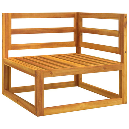 vidaXL Canapé d'angle modulable avec coussins gris clair Bois d'acacia massif