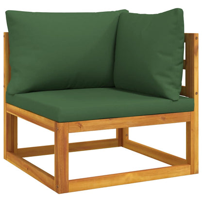 vidaXL 2-tlg. Garten-Sofa-Set mit Kissen Massivholz Akazie