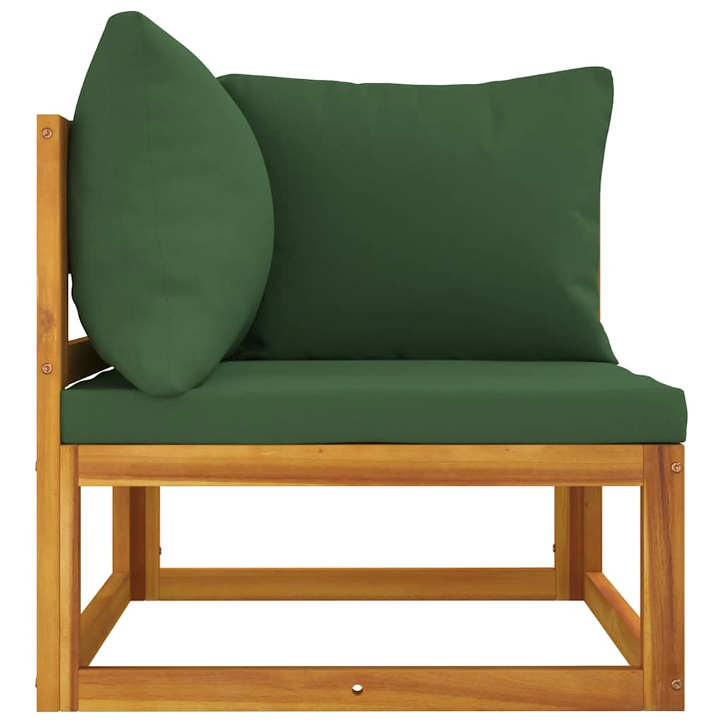 vidaXL 2-tlg. Garten-Sofa-Set mit Kissen Massivholz Akazie