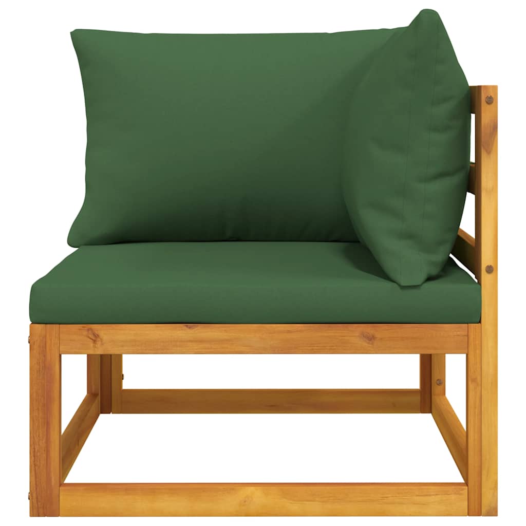 vidaXL 2-tlg. Garten-Sofa-Set mit Kissen Massivholz Akazie