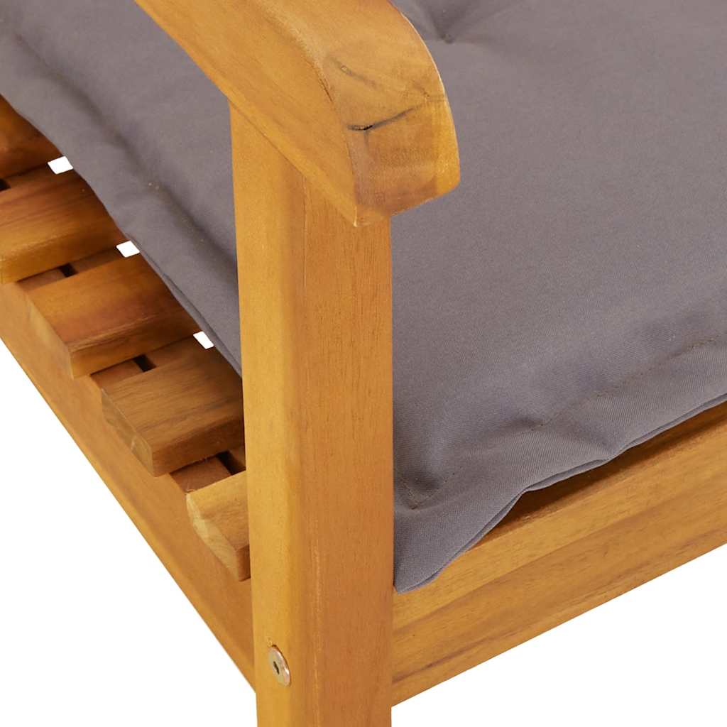 vidaXL Fauteuil à bascule avec coussin Bois d'acacia massif
