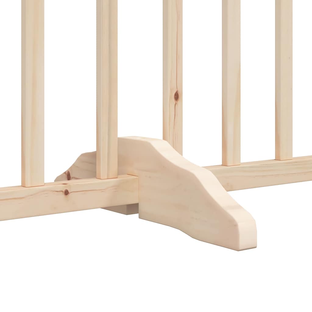 vidaXL 4-tlg. Hundetor mit Tür Faltbar 320 cm Massivholz Tanne