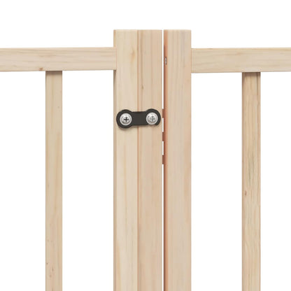 vidaXL 4-tlg. Hundetor mit Tür Faltbar 320 cm Massivholz Tanne