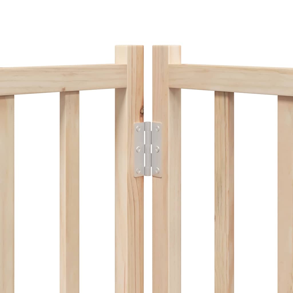 vidaXL 4-tlg. Hundetor mit Tür Faltbar 320 cm Massivholz Tanne