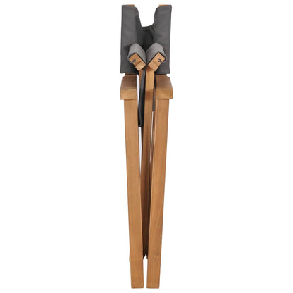 vidaXL Regiestühle 2 Stk. Klappbar Grau Massivholz Teak