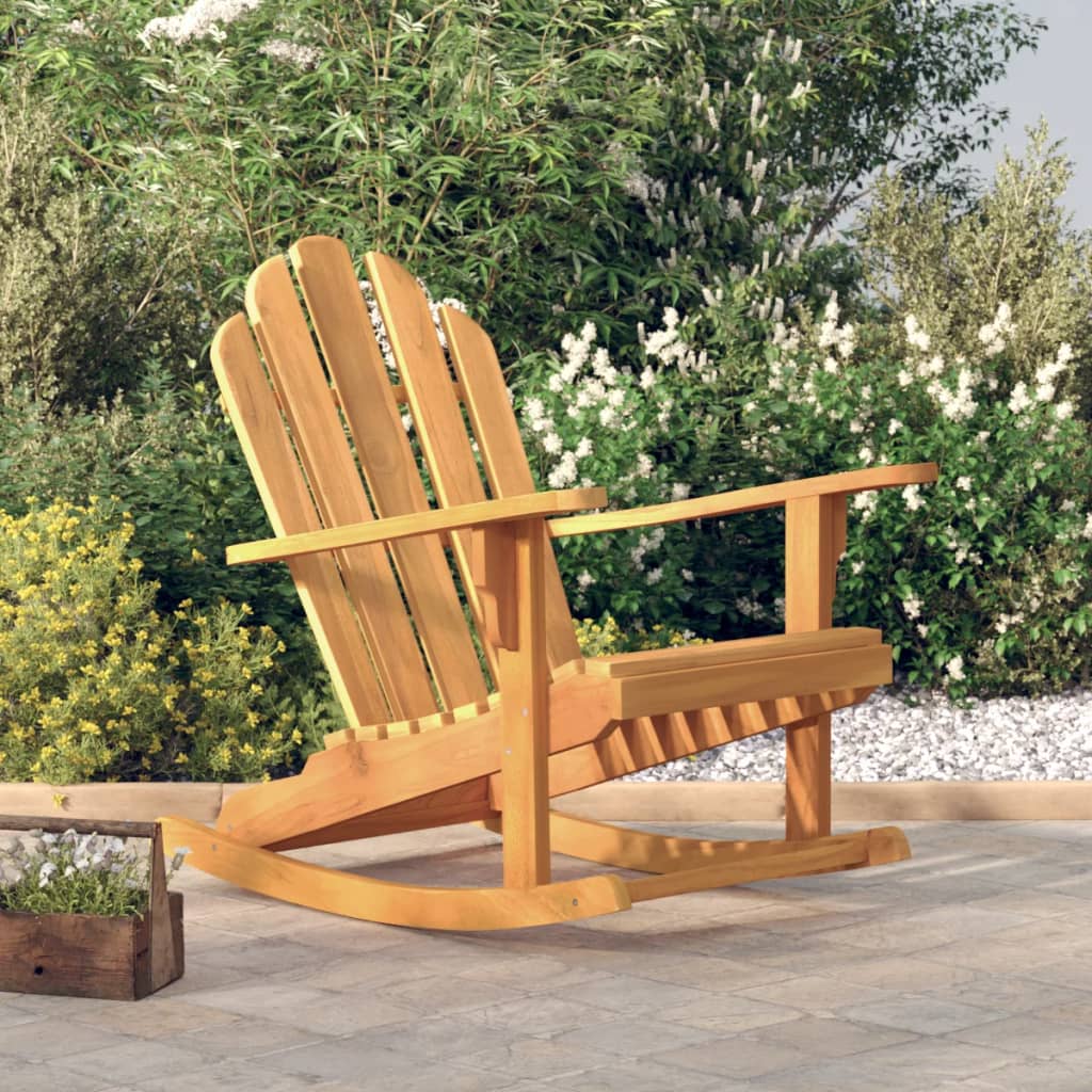 vidaXL Chaise à bascule Adirondack 79x100x103 cm en teck massif