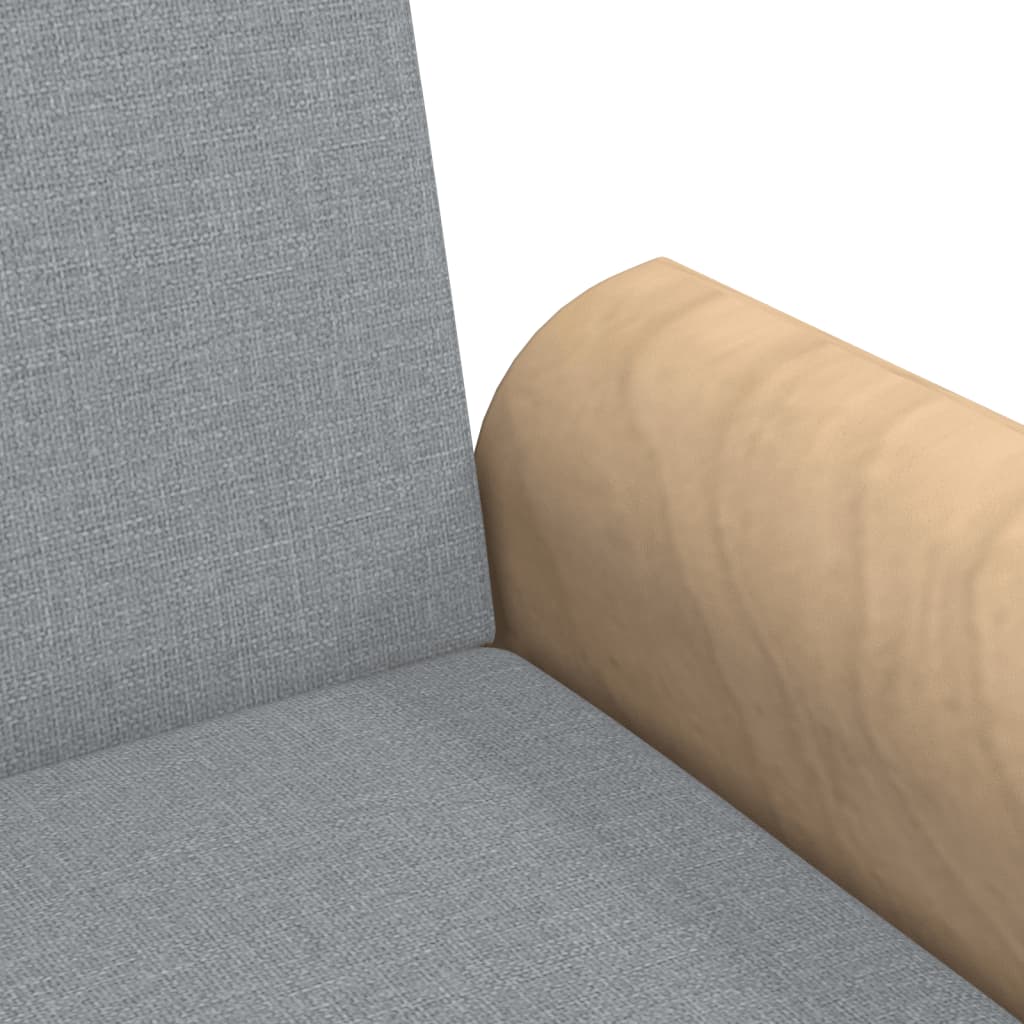 vidaXL Schlafsofa mit Armlehnen Hellgrau Stoff