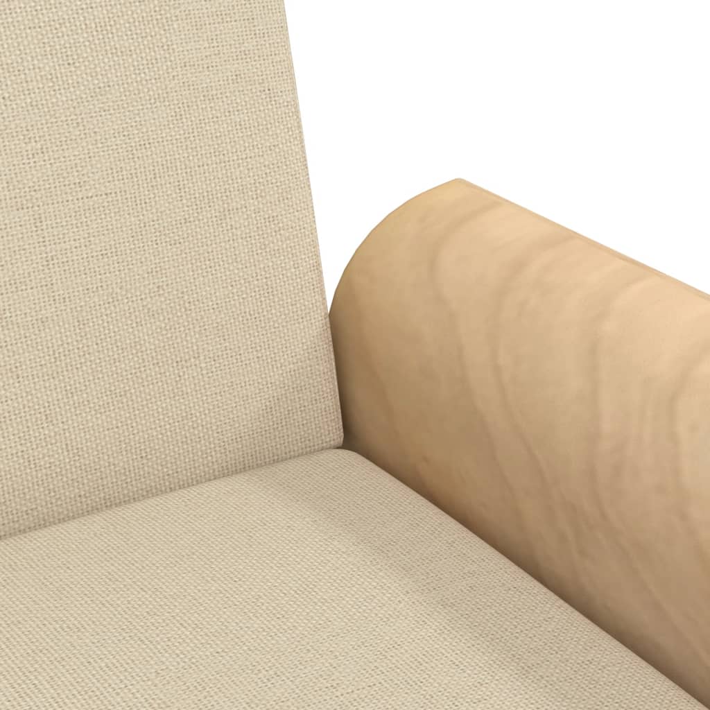 vidaXL Schlafsofa mit Armlehnen Creme Stoff
