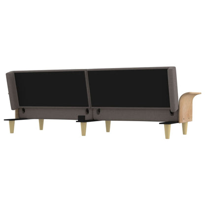 vidaXL Schlafsofa mit Armlehnen Taupe Stoff