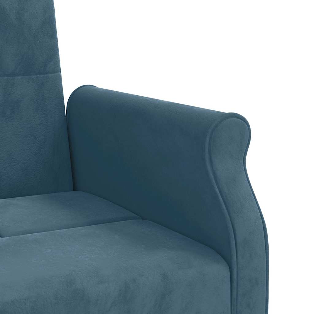 vidaXL Schlafsofa mit Kissen Blau Samt