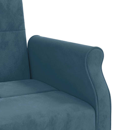 vidaXL Schlafsofa mit Kissen Blau Samt