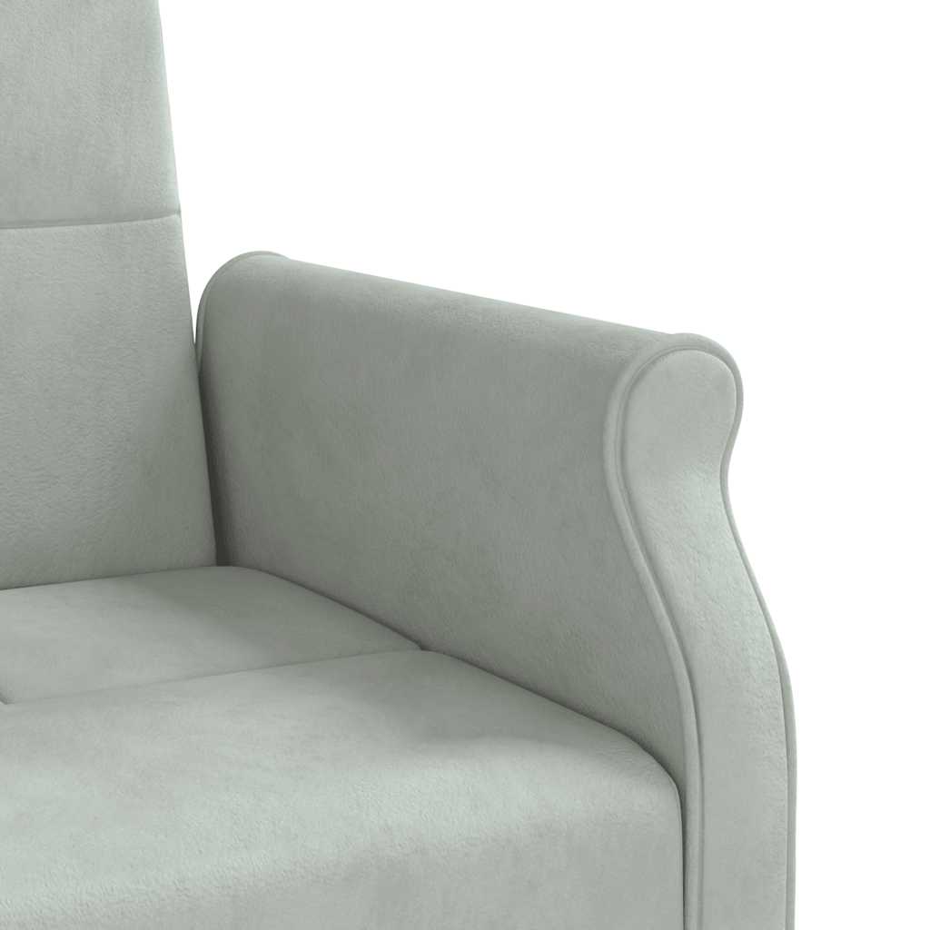 vidaXL Schlafsofa mit Kissen Hellgrau Samt