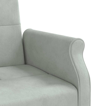 vidaXL Schlafsofa mit Kissen Hellgrau Samt