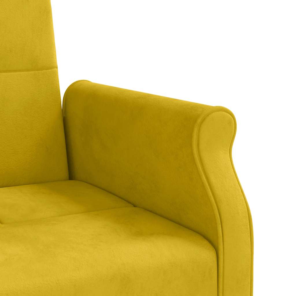 vidaXL Schlafsofa mit Kissen Gelb Samt