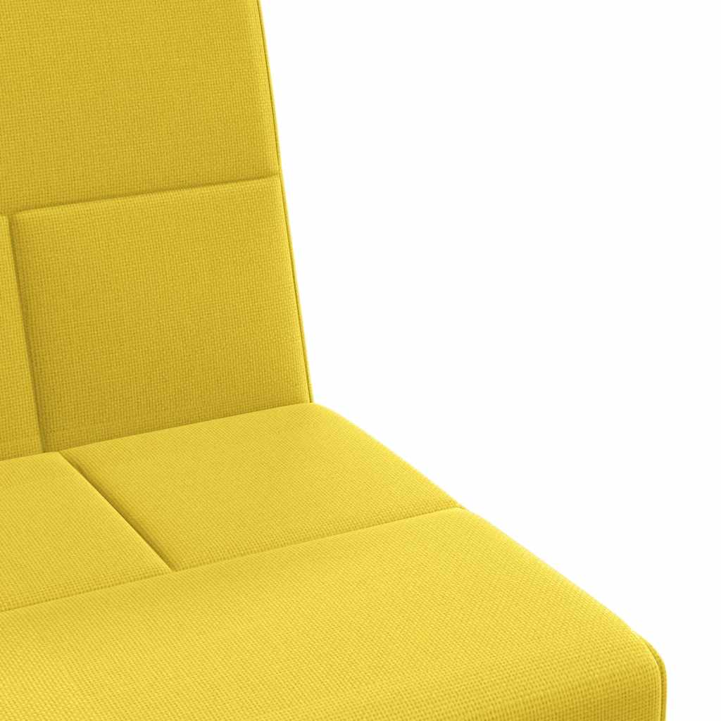vidaXL Schlafsofa mit Getränkehaltern Hellgelb Stoff