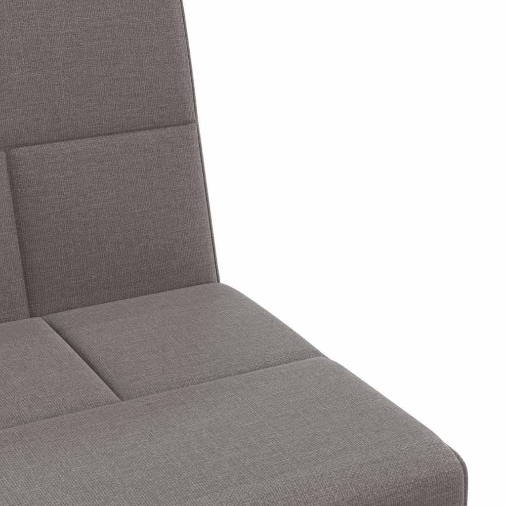 vidaXL Canapé-lit avec porte-gobelets Tissu taupe