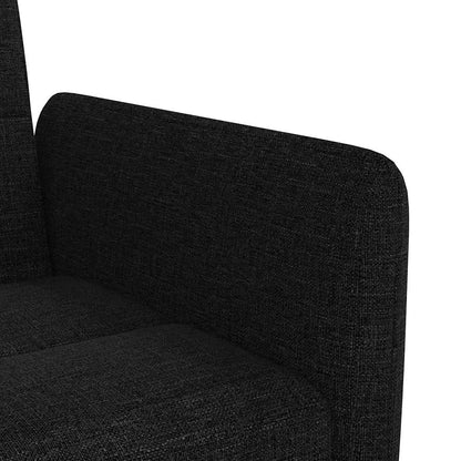 vidaXL Schlafsofa mit Getränkehaltern Schwarz Stoff