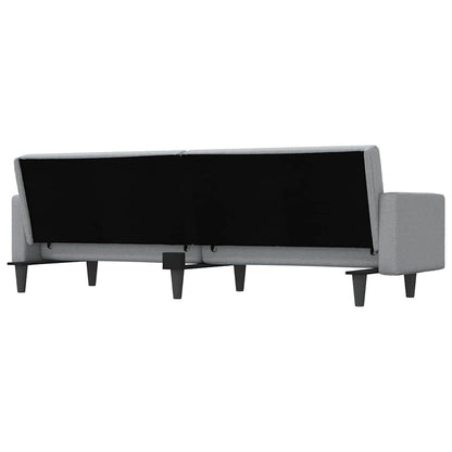 vidaXL Schlafsofa mit Kissen Hellgrau Stoff