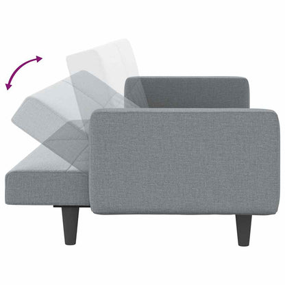 vidaXL Schlafsofa mit Kissen Hellgrau Stoff