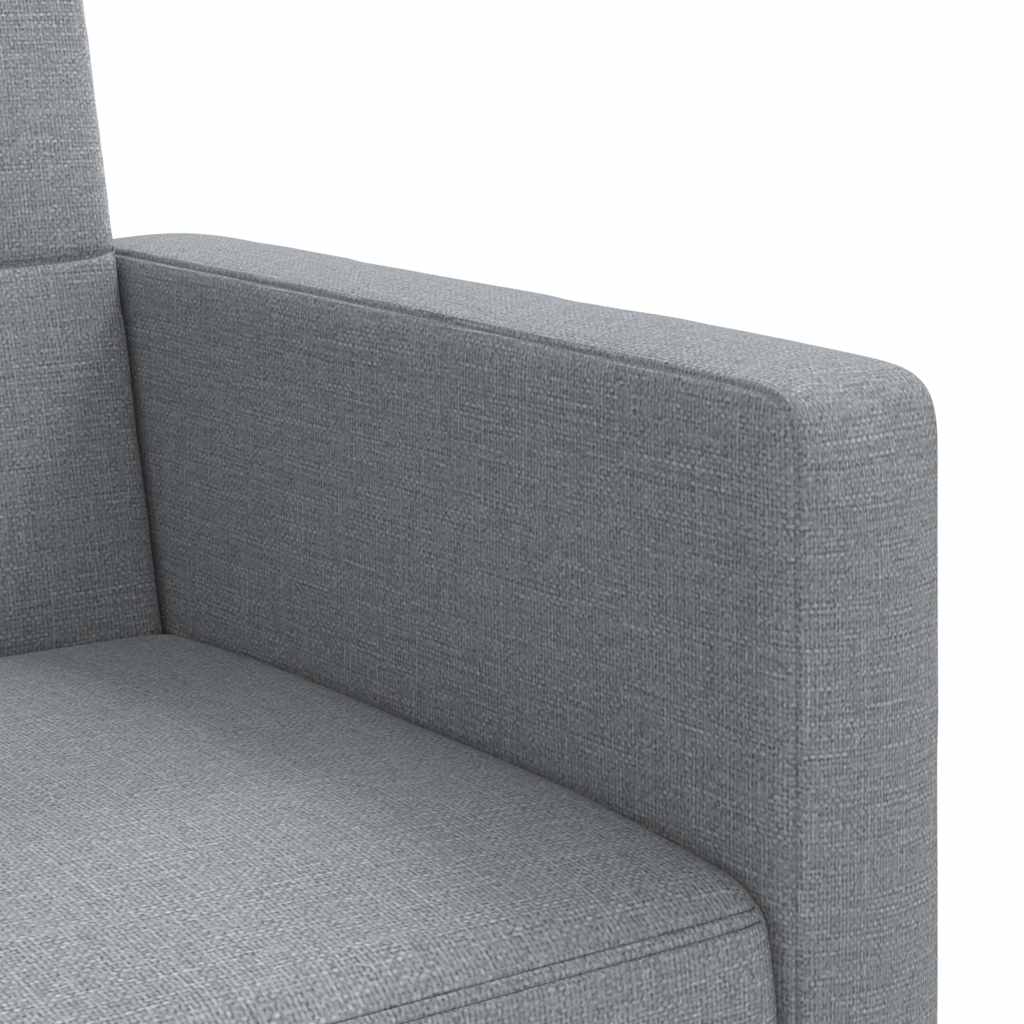 vidaXL Schlafsofa mit Kissen Hellgrau Stoff