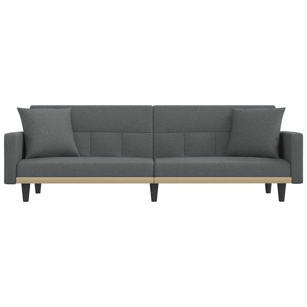 vidaXL Schlafsofa mit Kissen Dunkelgrau Stoff
