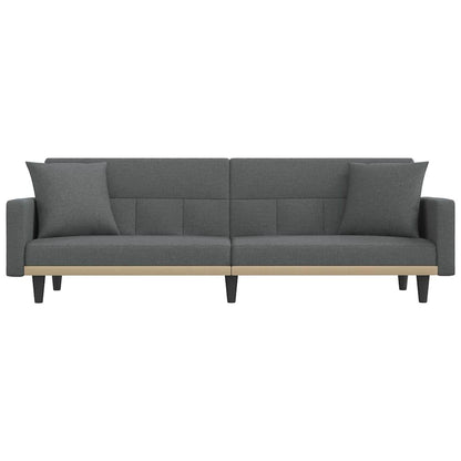 vidaXL Schlafsofa mit Kissen Dunkelgrau Stoff
