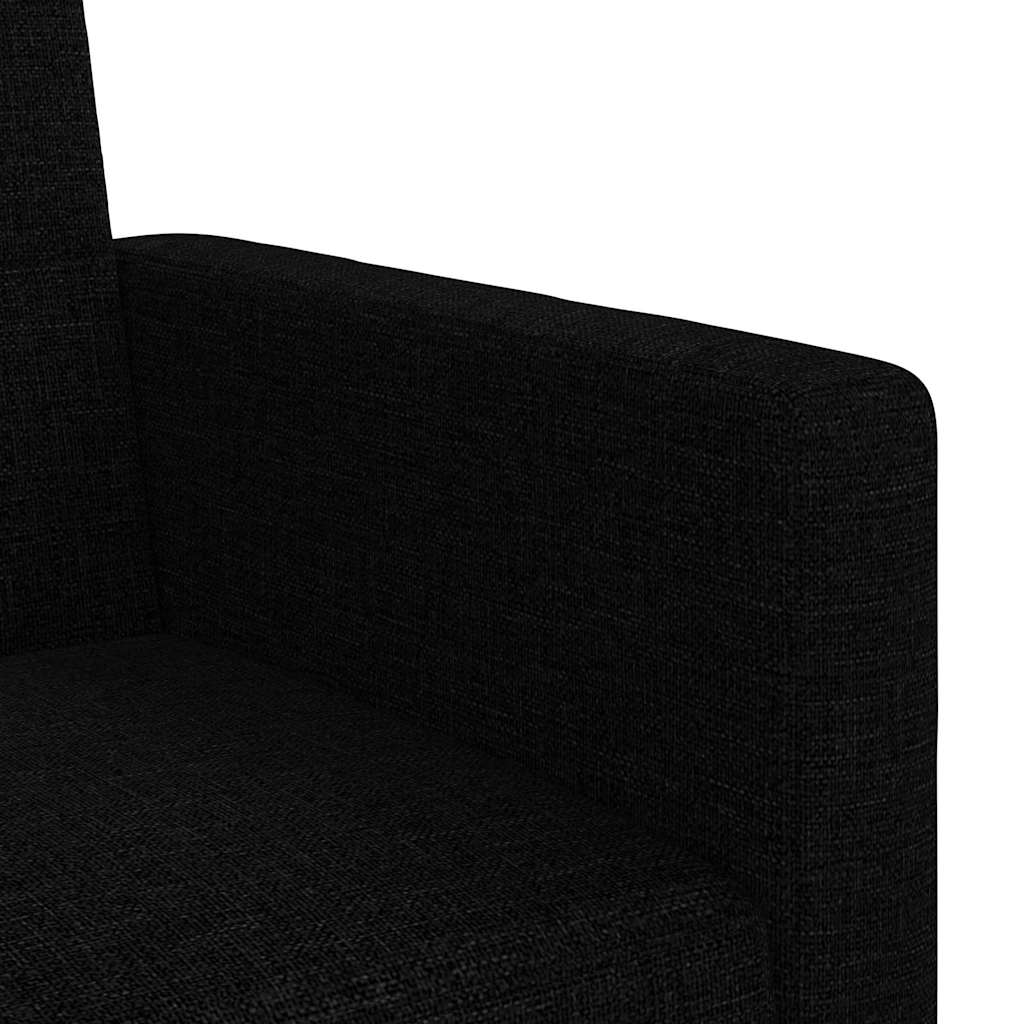 vidaXL Schlafsofa mit Kissen Schwarz Stoff