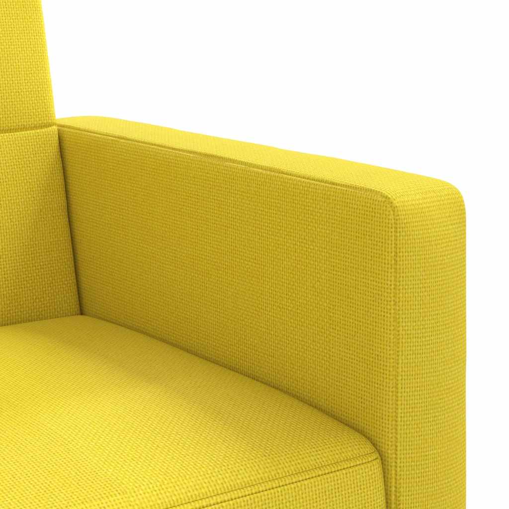 vidaXL Schlafsofa mit Kissen Hellgelb Stoff