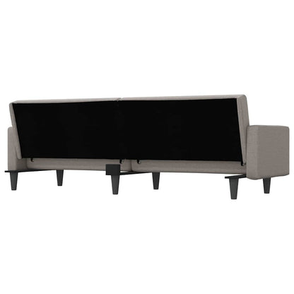 vidaXL Schlafsofa mit Kissen Taupe Stoff