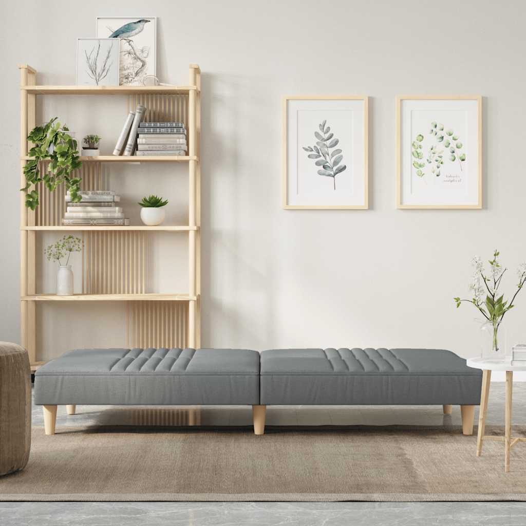 vidaXL Schlafsofa Hellgrau Stoff